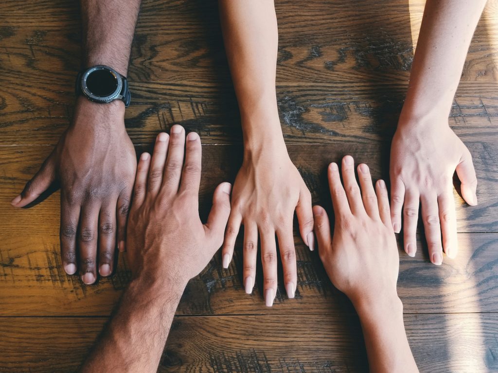 Employees working together